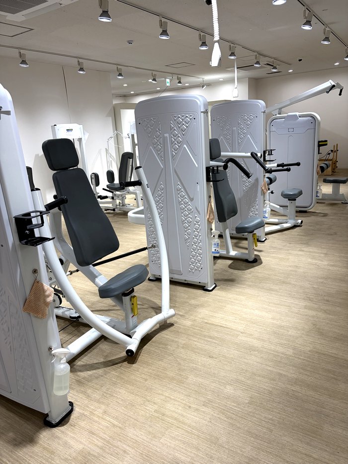 チョコザップ　チェストプレス・ショルダープレス
ディップス・ラットプルダウン